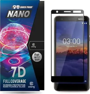 Screen protector Crong 7D Nano Flexible Glass for Nokia 3.1 — hybrid 9H full-screen