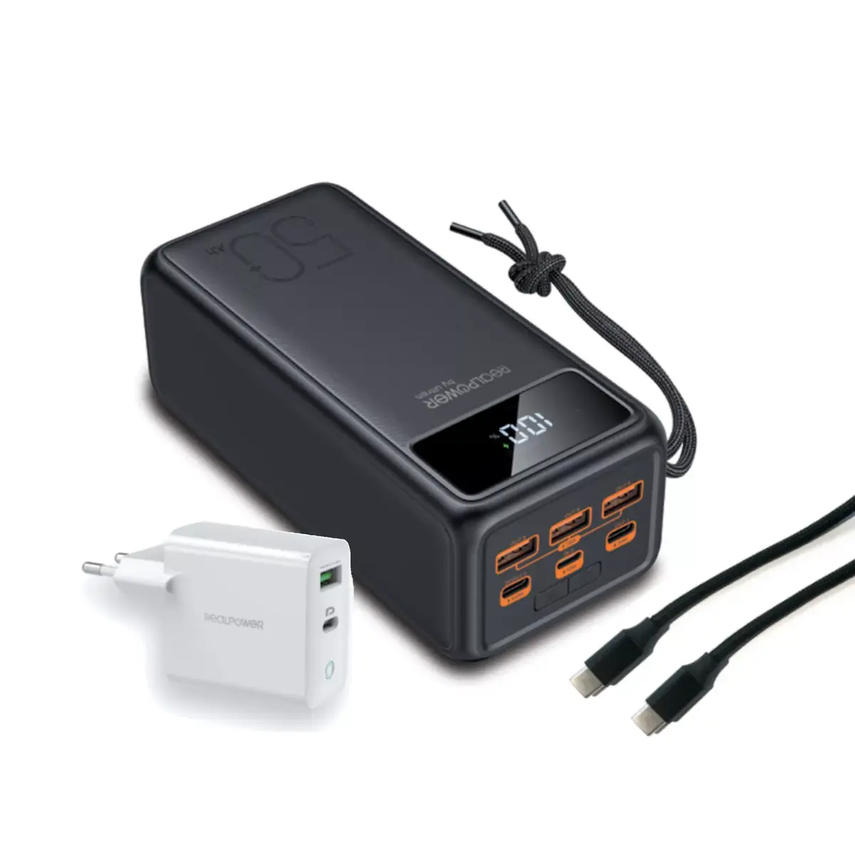 Портативный аккумулятор RealPower PB-56000 PD PRO 414907 Photo 2