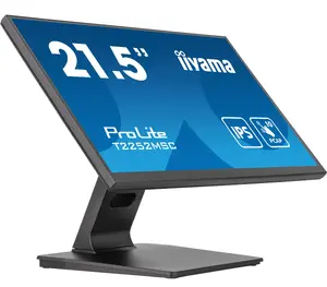 iiyama ProLite T2252MSC-B2 LCD skārienjūtīgais monitors 21.5" Full HD 1920 x 1080 IPS HDMI DisplayPort Iebūvēti skaļruņi Melns