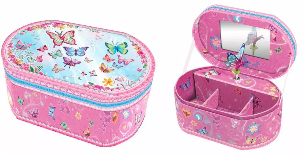 Pulio Oval Pecoware Butterflies 2 mūzikas lādīte Photo 3