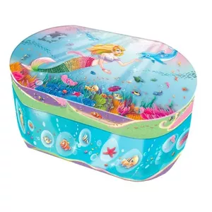Mūzikas lādīte Pulio Music Box Pecoware Oval Mermaid 170160MD — ovāla muzikālā lādīte bērniem