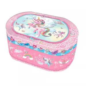 Mūzikas lādīte Pulio Oval — Unicorn, modelis 170160NUC, dekoratīva galda rotaļlieta bērnistabai