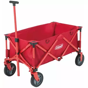 Camping trolley COLEMAN 2000035214 — red polyester cover, steel frame, 1060×530×1000 mm