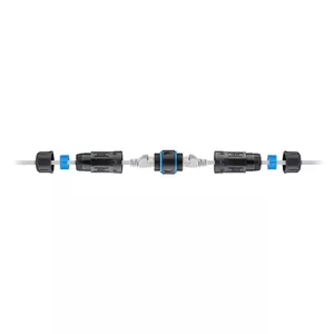 Goobay CAT 6A Outdoor RJ45 Patch Cable Coupler IP68 Black