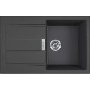 Кухонная мойка Franke Sirius 2.0 S2D 611-78 Tectonite onyx, одна чаша с сушилкой