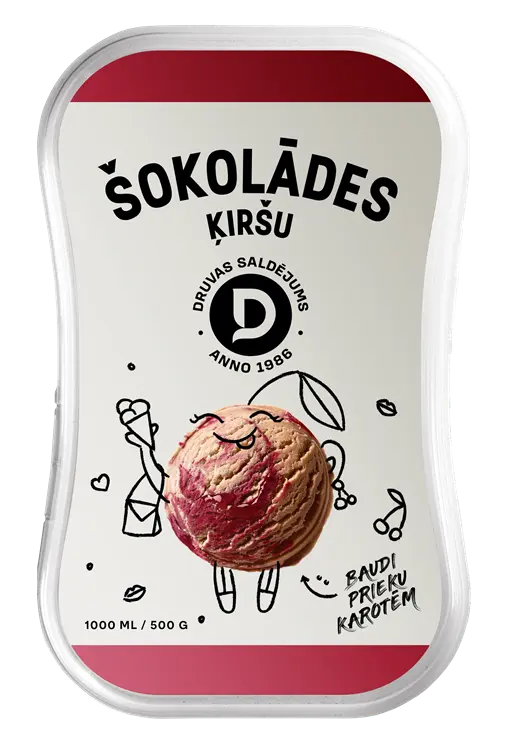 Druvas saldējums Šokolādes un ķiršu