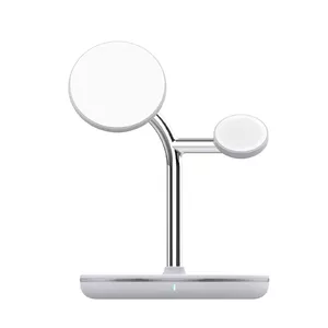 Wireless Desk Charger Tellur TLL151391 3in1 MagSafe Fast Charging for Phone, Watch and Earbuds