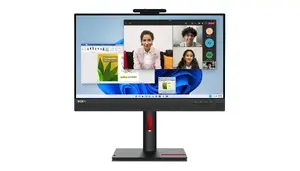 Lenovo ThinkCentre Tiny-In-One 24 Gen 5 Computer Monitor 23.8" Full HD IPS LED Touchscreen Black with Built-in Speakers, USB Hub, VESA and Height Adjustment