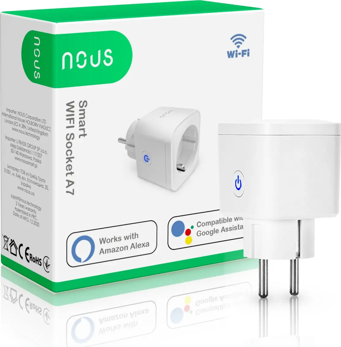 Nous A7 Smart Plug 16A Wi‑Fi Photo 2