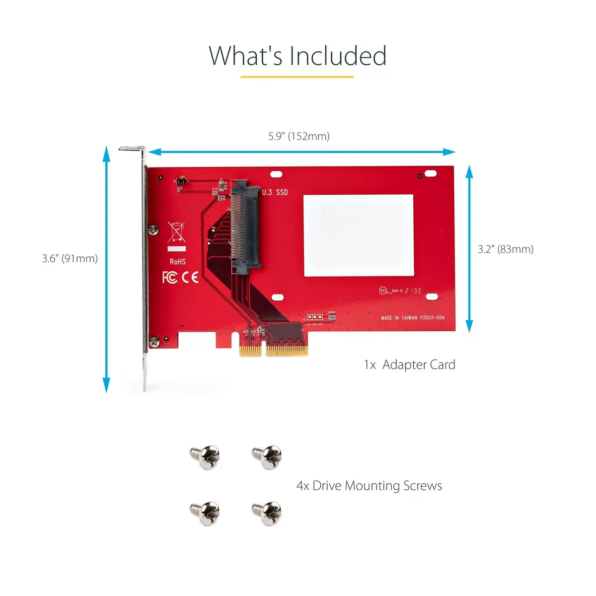 U.3 uz PCIe adaptera karte StarTech.com SFF-TA-1001 Photo 12