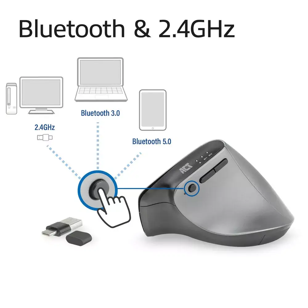 Мышь ACT Wireless Ergonomic Mouse Photo 4
