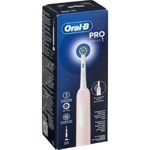 Electric toothbrush BRAUN Oral‑B Pro 1 CrossAction Pink — rechargeable, 3D cleaning action
