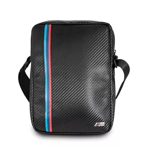 Tablet bag BMW BMTB8MCPBK for 8-inch tablets, black with carbon texture and tricolor stripe