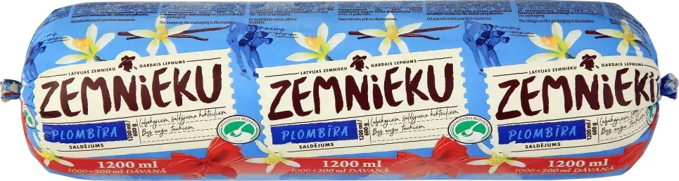 Plombīra saldējums Zemnieku 1200ml, 450-17477, 4750621002308