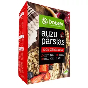 Овсяные хлопья Dobeles Dzirnavnieks 1 кг – геркулес, без добавок
