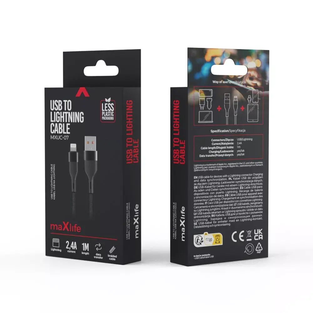 Кабель USB–Lightning Maxlife MXUC-07 1,0 м Photo 6