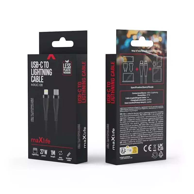 MaXlife MXUC-08 кабель USB-C—Lightning 1 м Photo 5