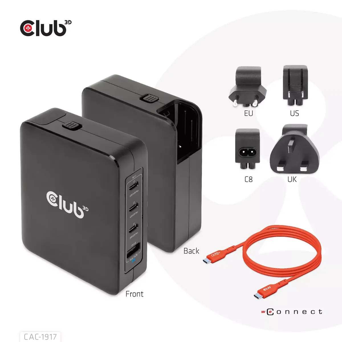 CLUB3D International Travel Charger 140W Photo 7