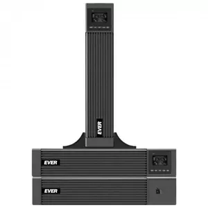 Online UPS EVER Powerline RT PRO 3kVA 3kW rack/tower, double-conversion, 1-ph, 200–240V output, 9× C13 outlets, LCD, VRLA batteries