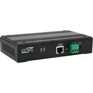 Serial Device Server Exsys EX-61004 — 4x RS232/422/485 ports, includes power adapter