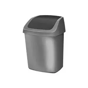 Curver Swing-Top 25 L Rectangular Plastic Anthracite Silver