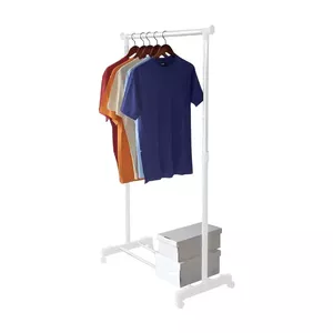 Clothes rack ORDINETT Deluxe 88×43×98–175 cm White – adjustable height, metal frame
