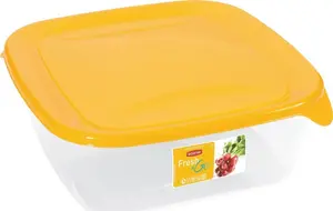 Pārtikas trauks Curver Fresh&Go 0,25 l kvadrātveida, dzeltens, hermētisks plastmasas