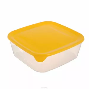 Food container square 0,8L Fresh&amp;Go yellow