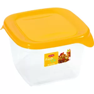 Pārtikas trauciņš kvadrāts 1,2L Fresh&amp;Go dzeltens