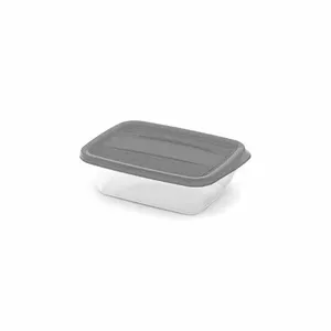 Контейнер для пищевых продуктов прямоугольный 1 л Vedo прозрачный серый