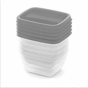 Food container set Curver 0803844Q58 — 5×0.25 L transparent grey plastic tubs