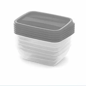 Food container set Curver 0803507Q58 – 5 × 0.5 L transparent grey plastic storage containers