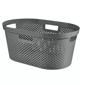 Корзина для белья Curver Infinity 40 л, 59×39×27 см, тёмно‑серый