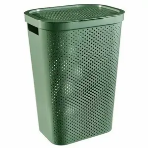Laundry box Curver Infinity Recycled 60L, green, 44×35×60 cm