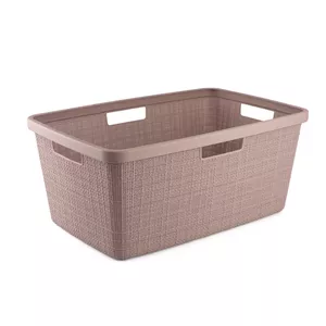 Veļas grozs Curver Jute 46 l, 59×39×26 cm, rozā