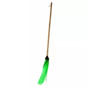 Broom Sauber 24801031 with round handle, green