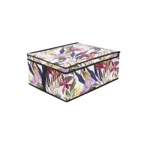 Storage folding box ORDINETT M size 48x36x19 cm Floral Beauty, collapsible organizer