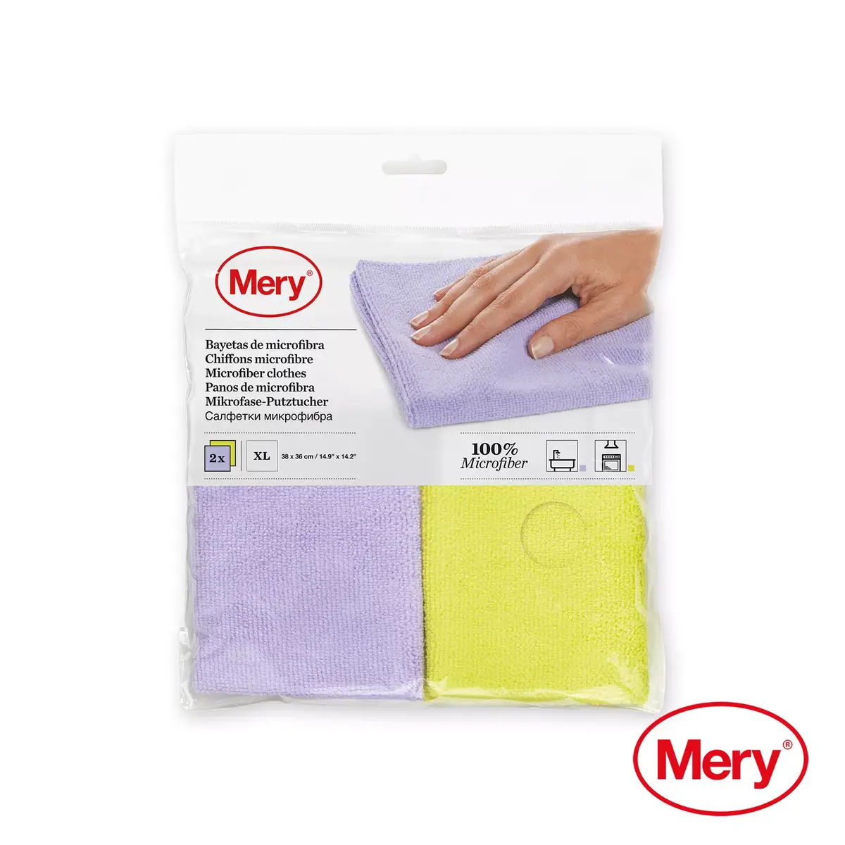 Microfibre cloths MERY 050954 — 2 pcs 38×36 cm Photo 2