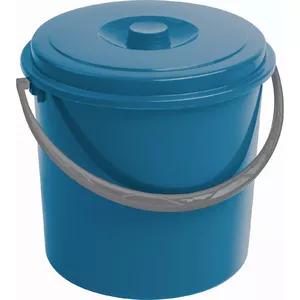 Spainis ar vāku Curver 0803206X55 10 l — plastmasas mājsaimniecības spainis, zils