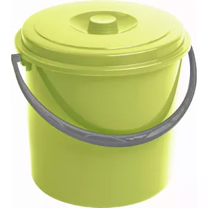 Bucket with lid Curver 10 L green – durable plastic, model 0803206Q30
