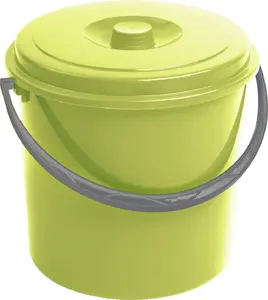 Bucket with lid Curver 10 L green – durable plastic, model 0803206Q30