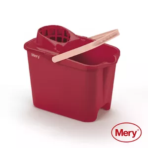 Bucket MERY 05031534 14 L with push button, red