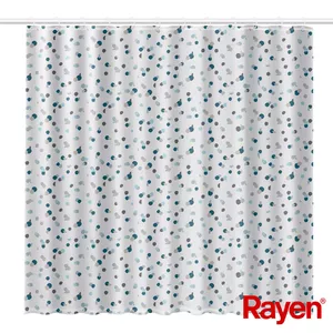 Shower curtain RAYEN 01234701 180x200 cm polyester white/blue