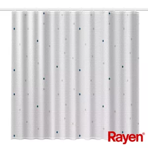 Shower curtain RAYEN 012348 180x200 cm white polyester