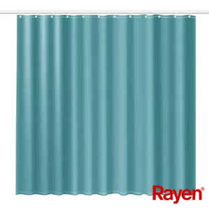 Shower curtain RAYEN 012349 light blue polyester 180x200 cm