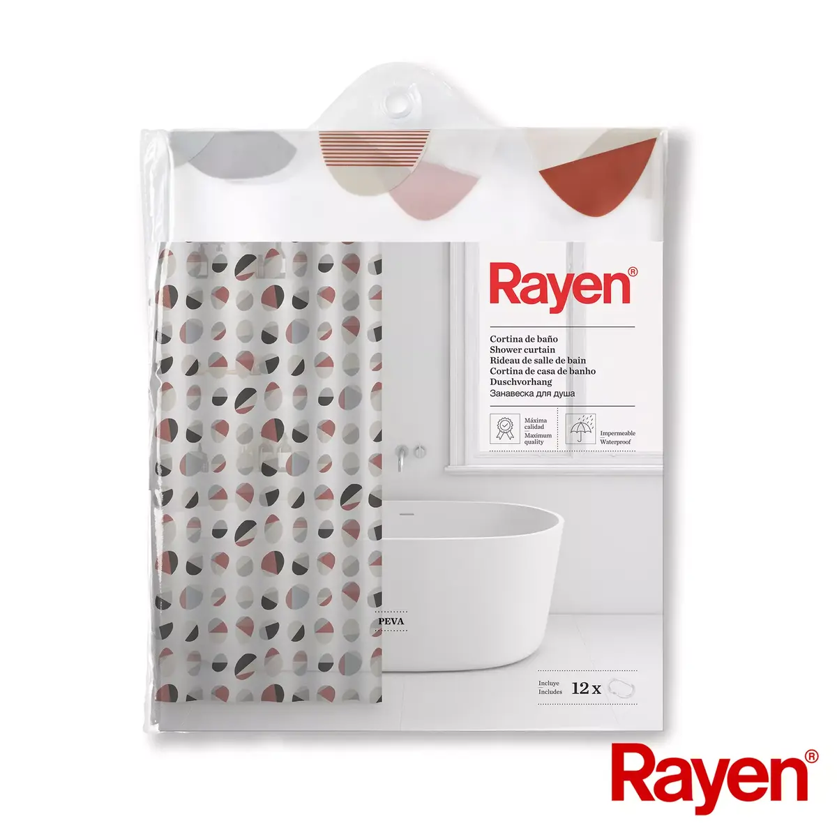 Шторка для душа RAYEN 01235017 180x200 см Photo 6