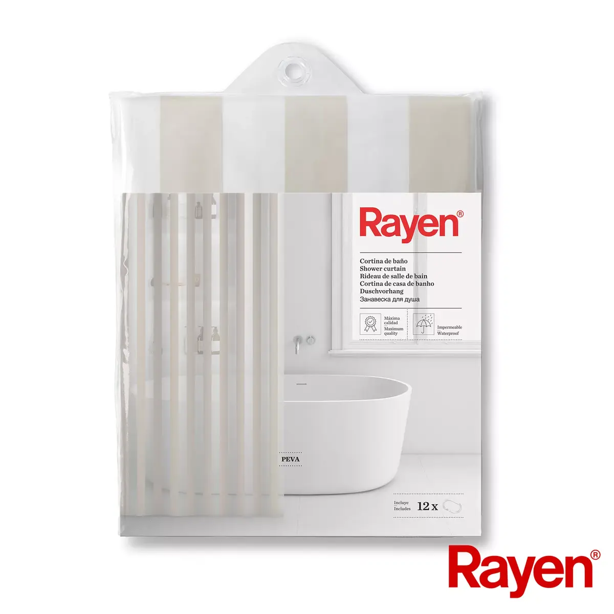 Shower curtain RAYEN 01235018 180x200 cm Photo 4