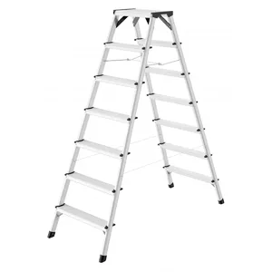 Saliekamā kāpnes Hailo 8657-007 Alumīnijs Melns Augstums 152 cm Svars 150 kg