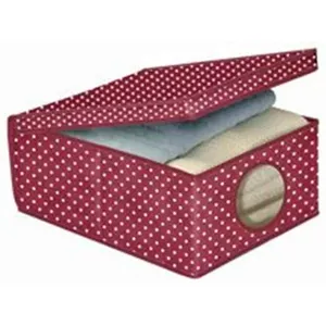 Storage fabric box ORDINETT 48×36×19 cm Bordeaux