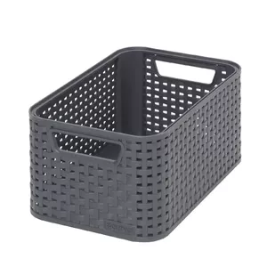 Storage basket Curver Style S Rattan Grey 285x194x130mm